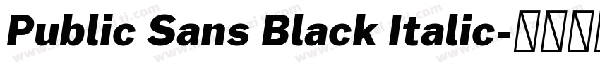 Public Sans Black Italic字体转换